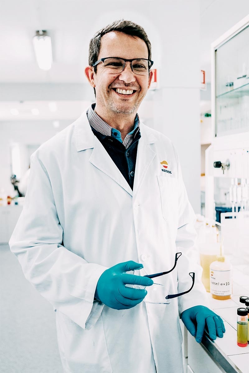 Employee in laboratory